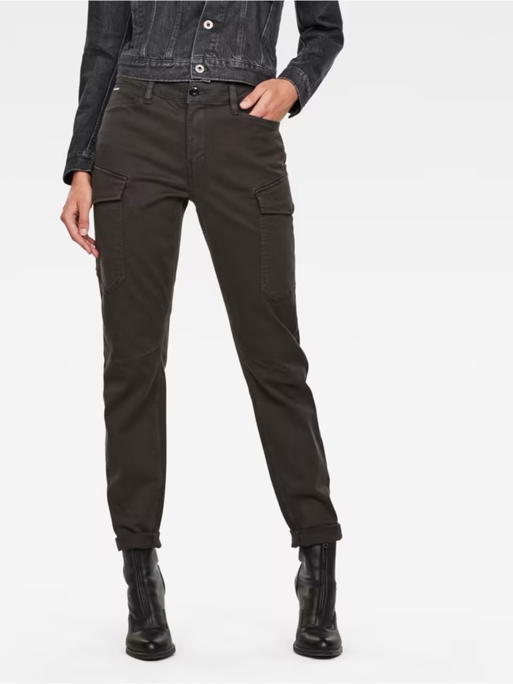 SIZE 33/32 WMN G-STAR BLOSSITE G-SHAPE ARMY HIGH SKINNY PANTS